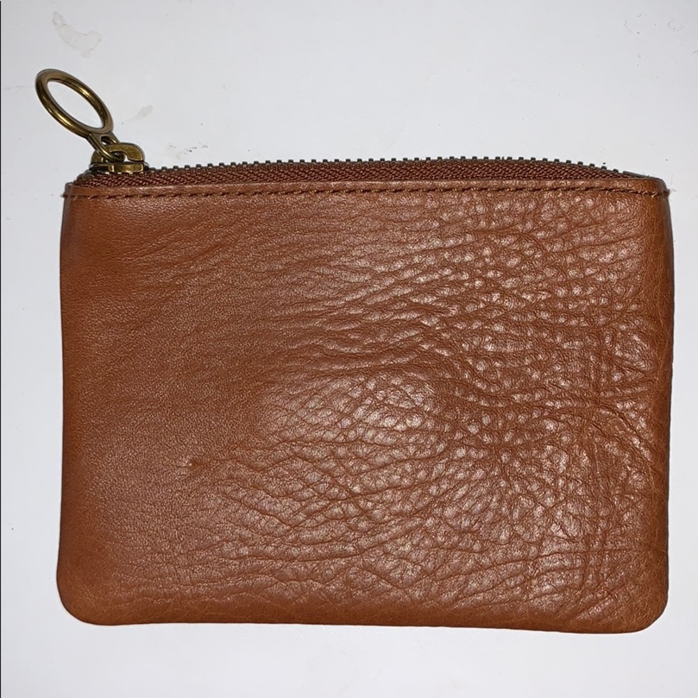 NWOT Madewell Leather Zipper Pouch Wallet